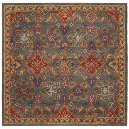 Safavieh 6 x 6 ft. Square Heritage Global Area Rug Charcoal & Multicolor HG415H-6SQ